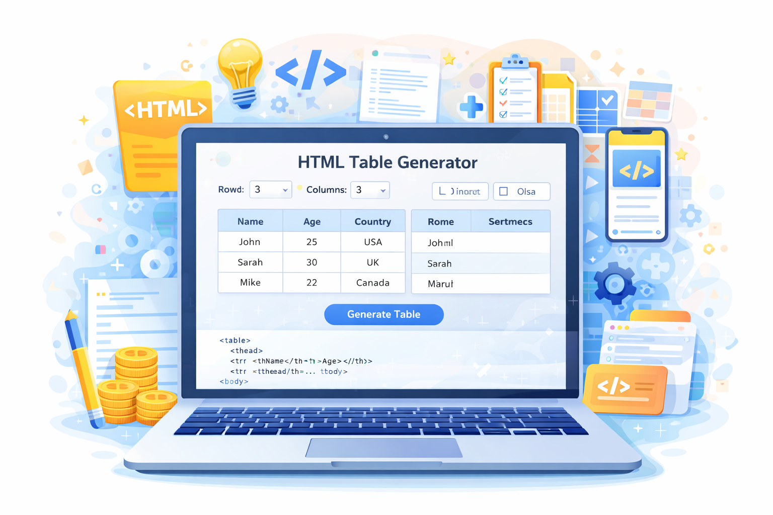 HTML Table Generator